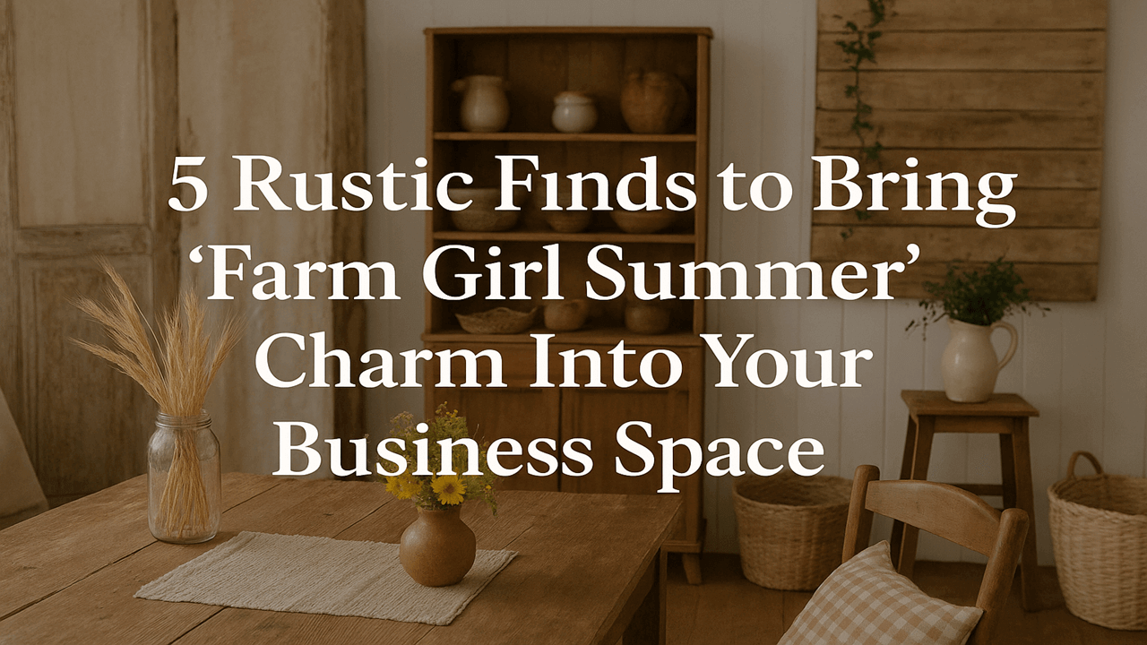 5 Rustic Finds to Bring 'Farm Girl Summer' Charm Into Your Business Space